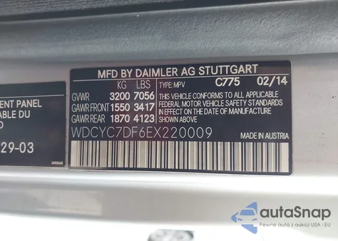 2014 Mercedes-Benz G 63 Amg 4Matic from USA, damaged, VIN WDCYC7DF6EX220009